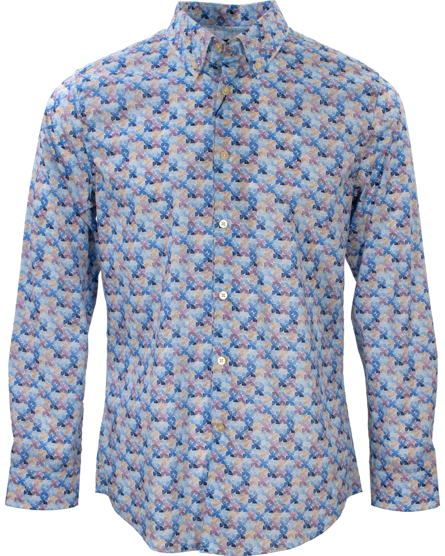 Morris Geo Floret Blue Shirt