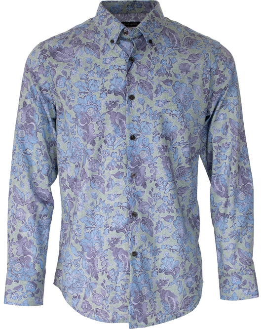 Morris York Floral Sage Shirt