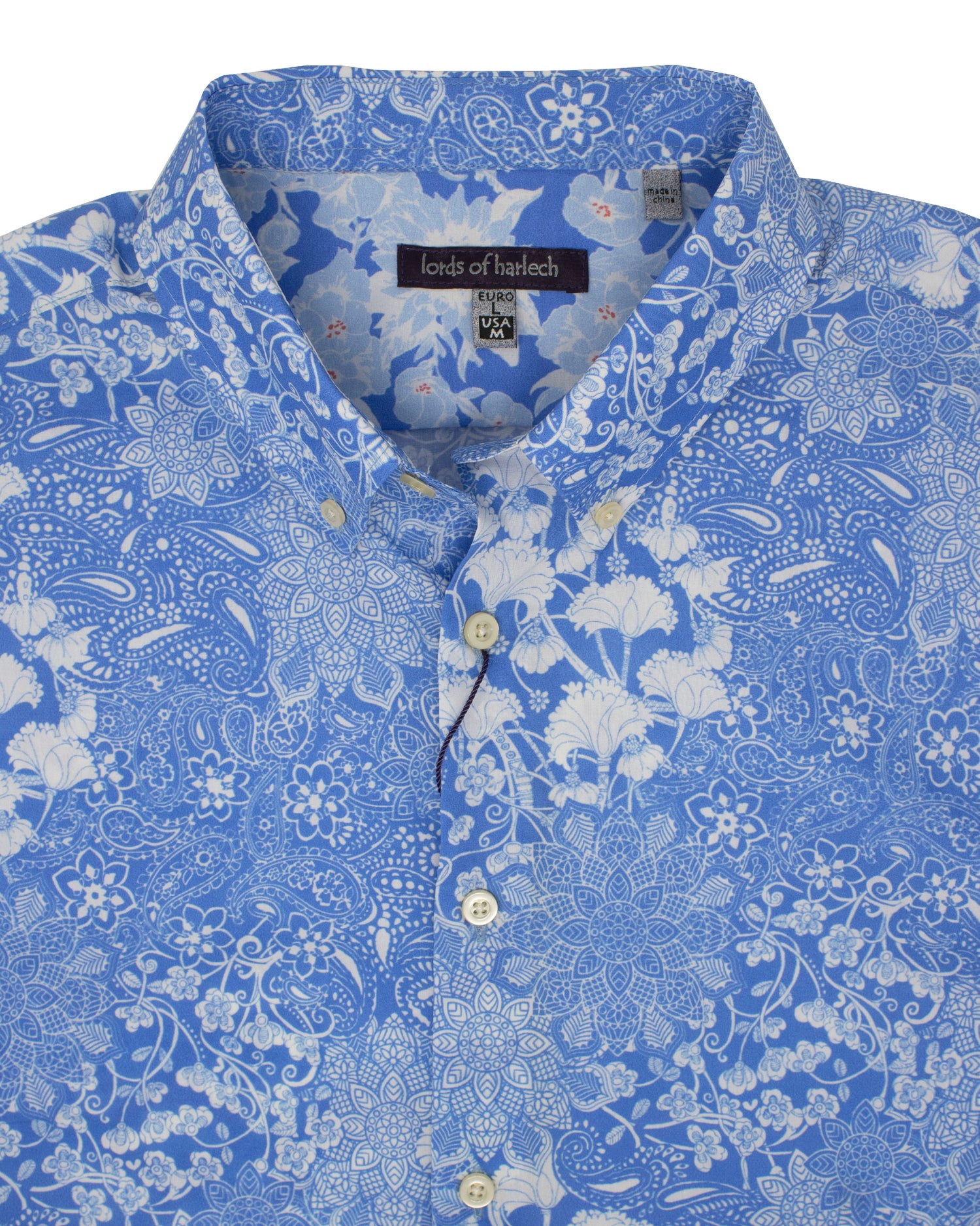 Morris Paisley Floral Blue Shirt – Lords Of Harlech