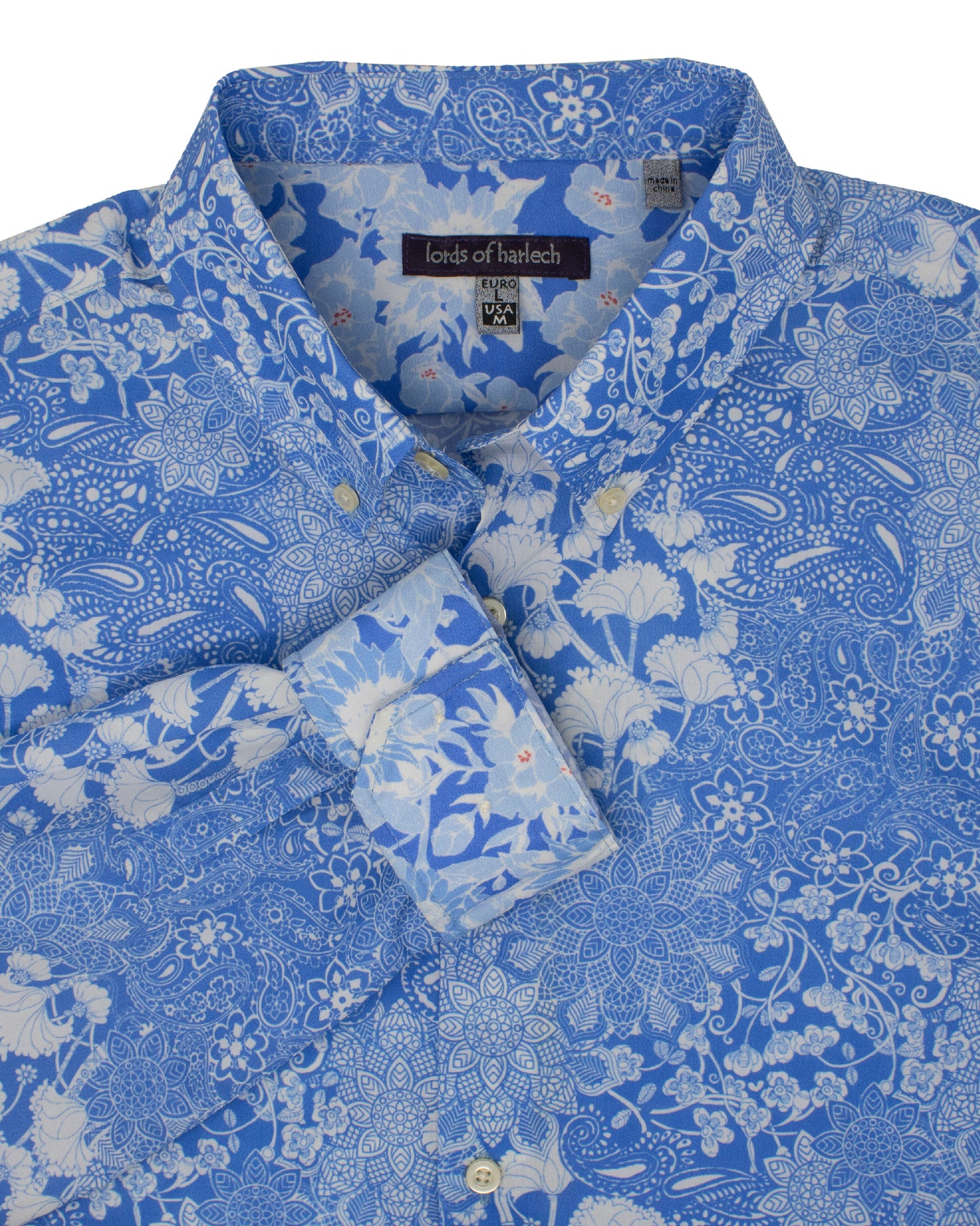 Morris Paisley Floral Blue Shirt