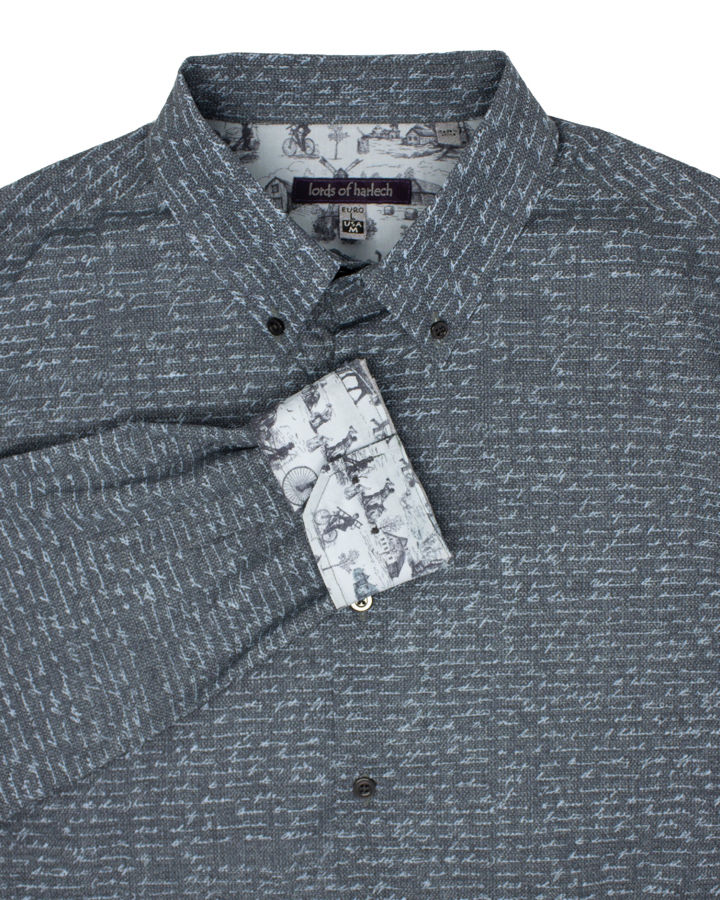 Morris Script Charcoal Shirt