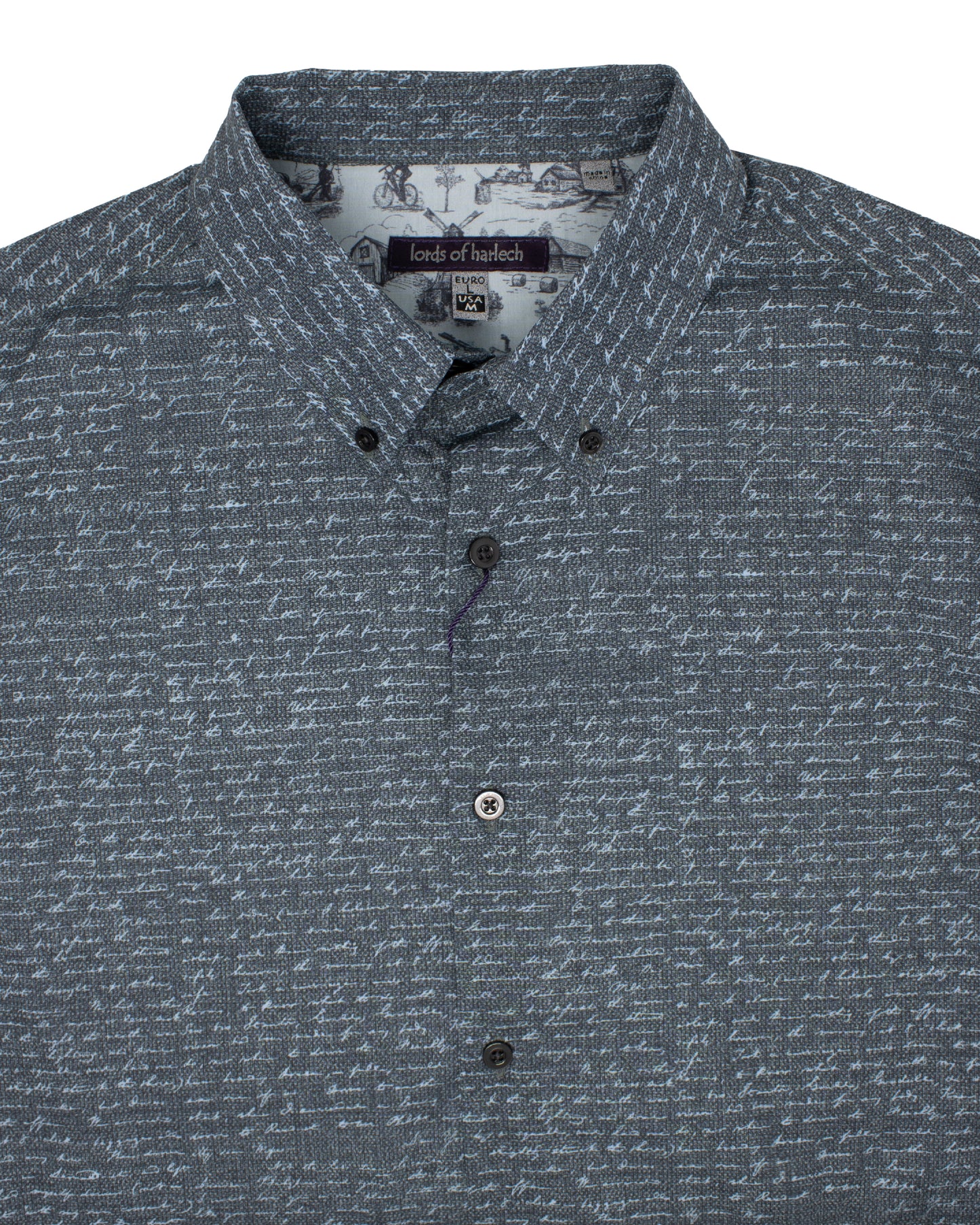 Morris Script Charcoal Shirt