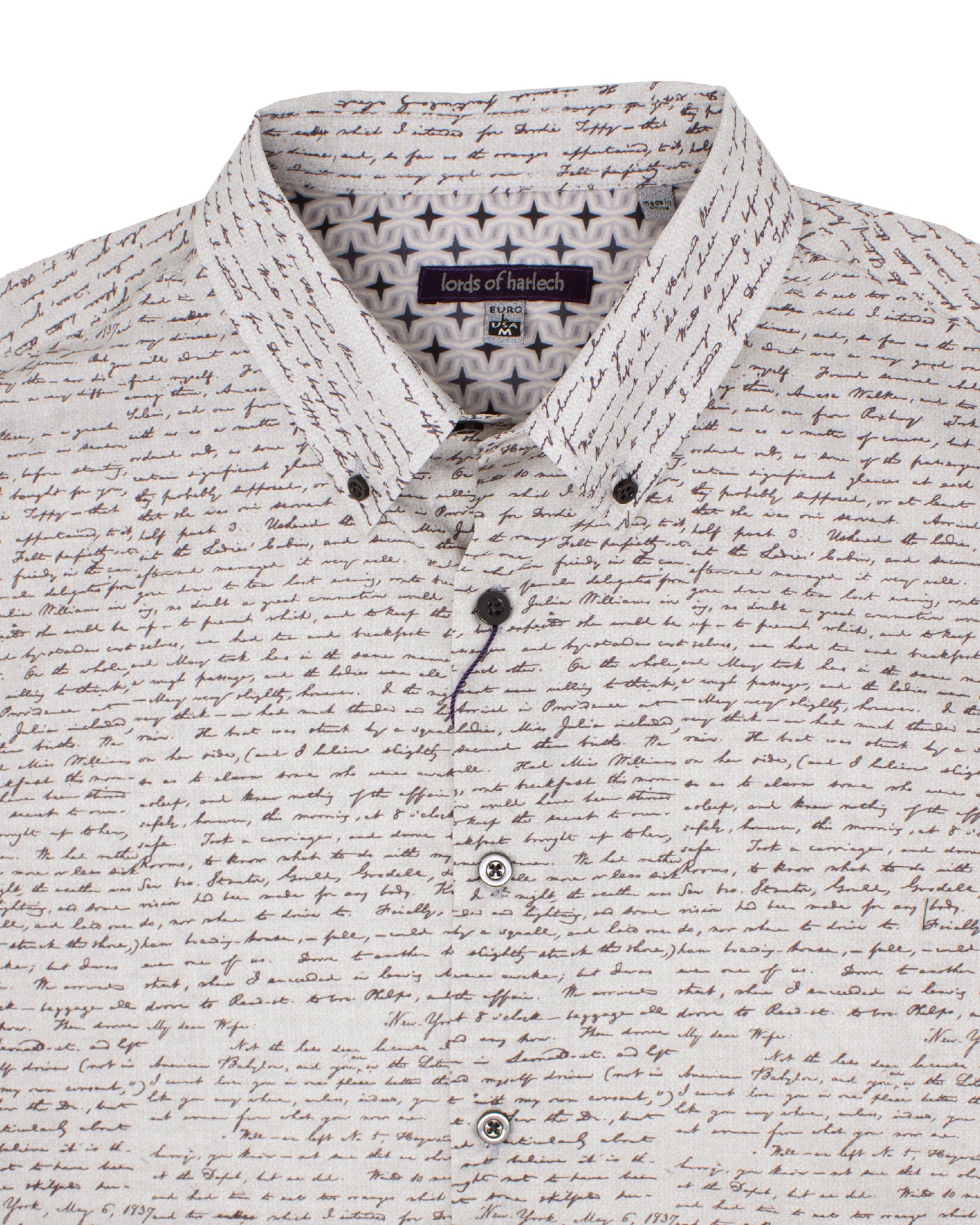 Morris Script Cream Shirt