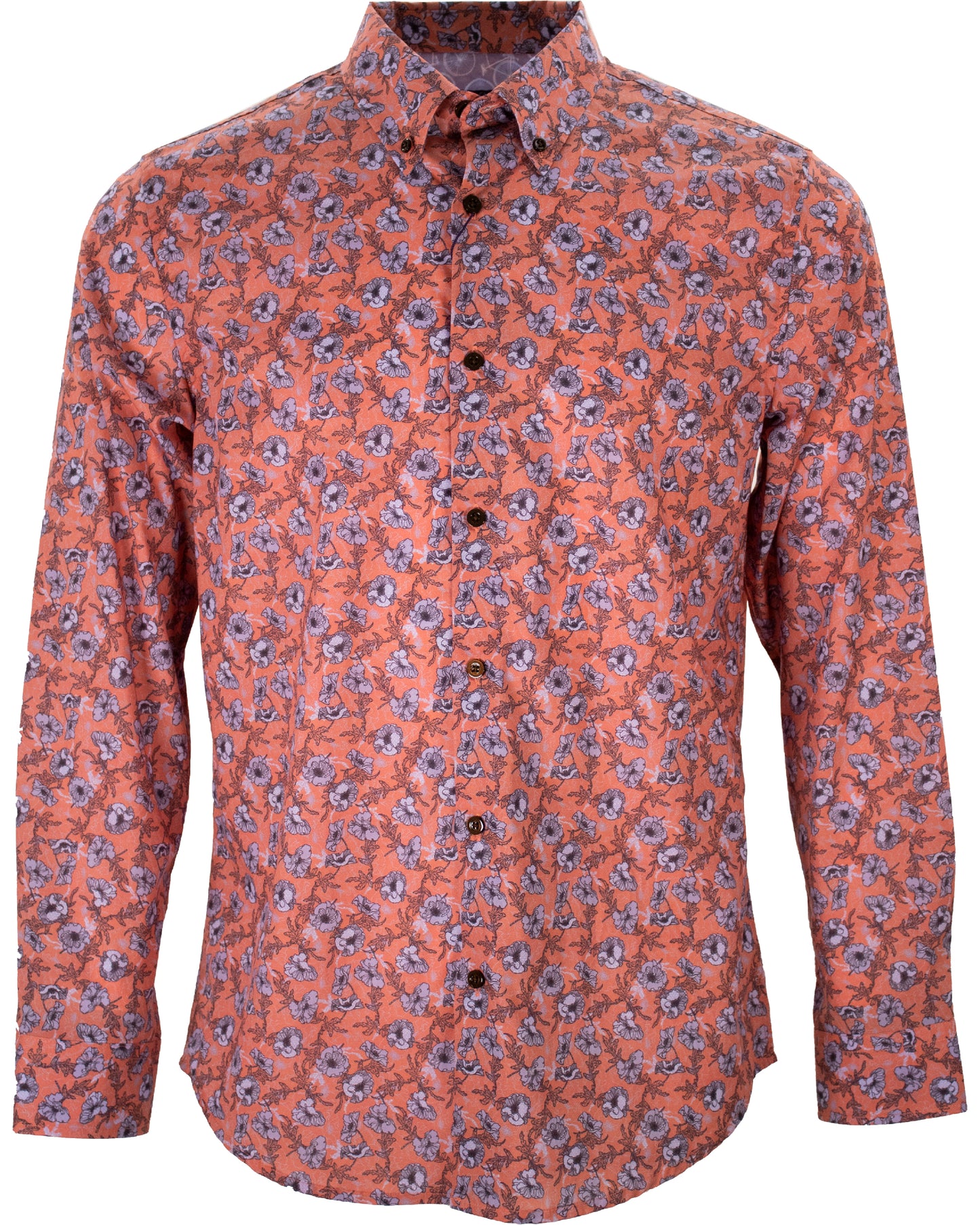 Morris Sussex Floral Cinnamon Shirt
