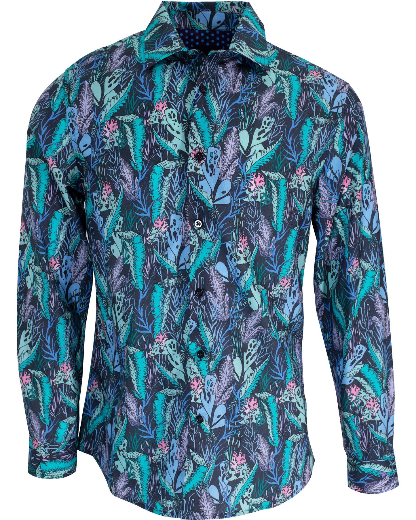 NORMAN FLORAL TIDE SHIRT IN SMOKE