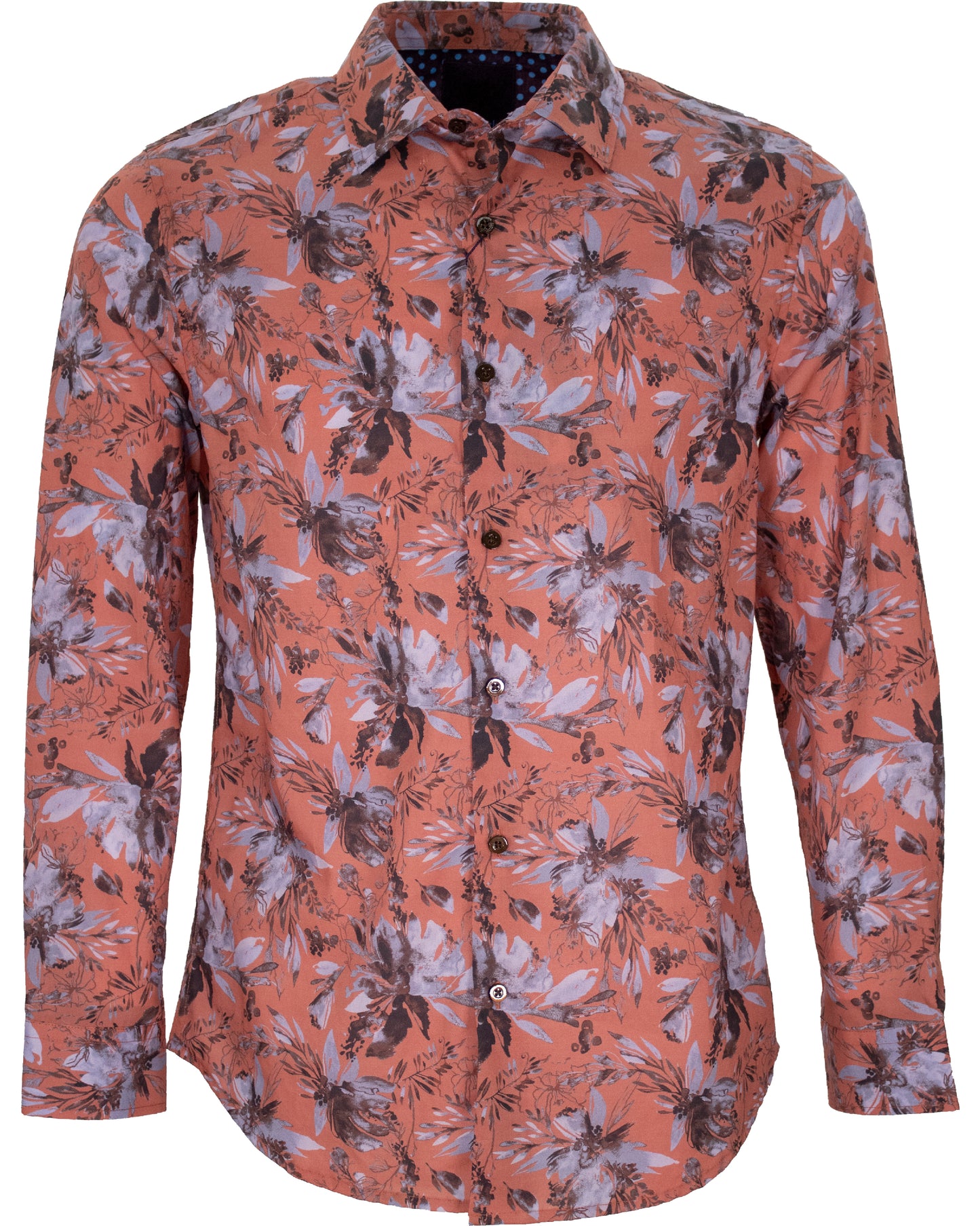 Norman Watercolor Floral Cinnamon Shirt