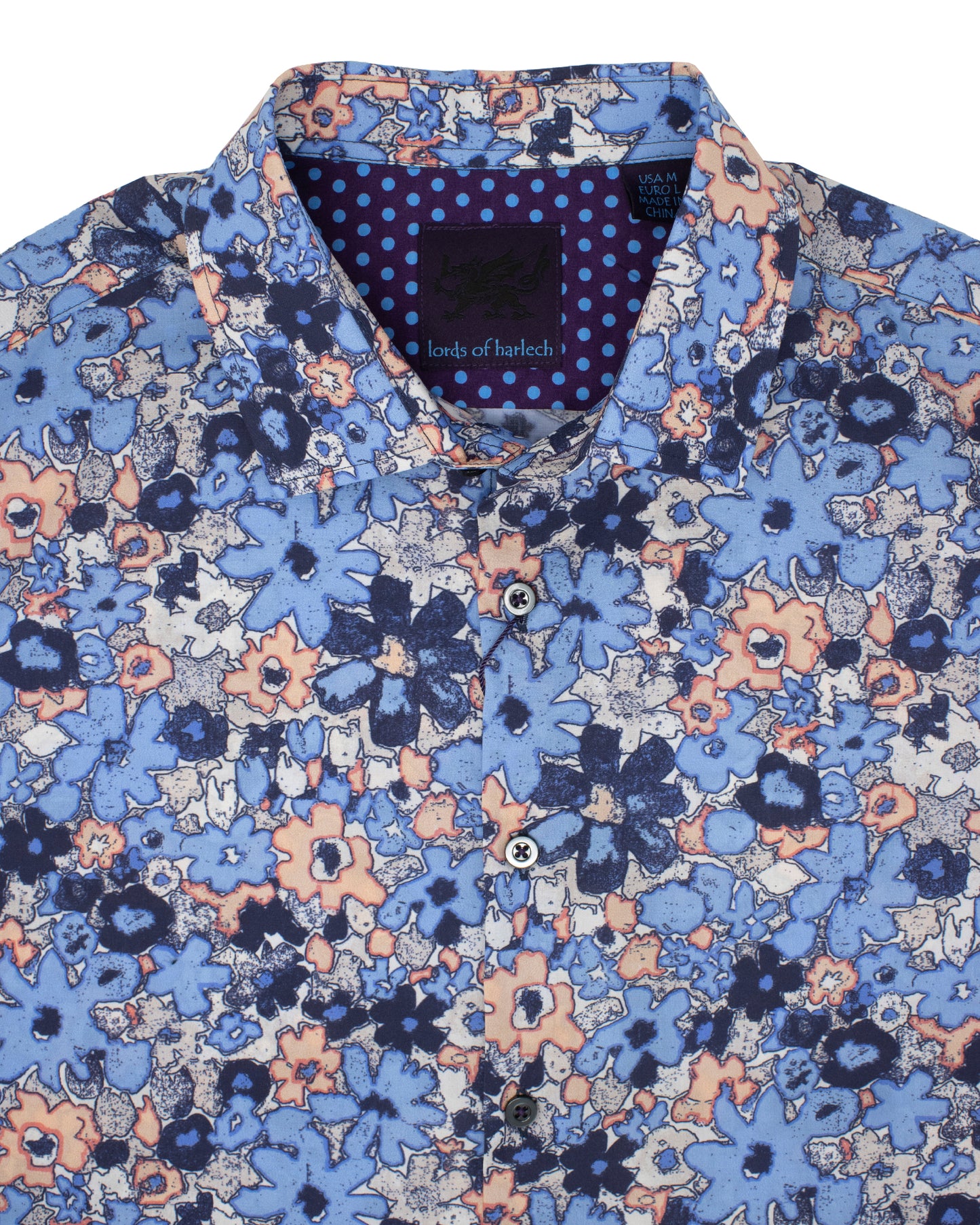 Norman Wonderbar Floral Blue Shirt