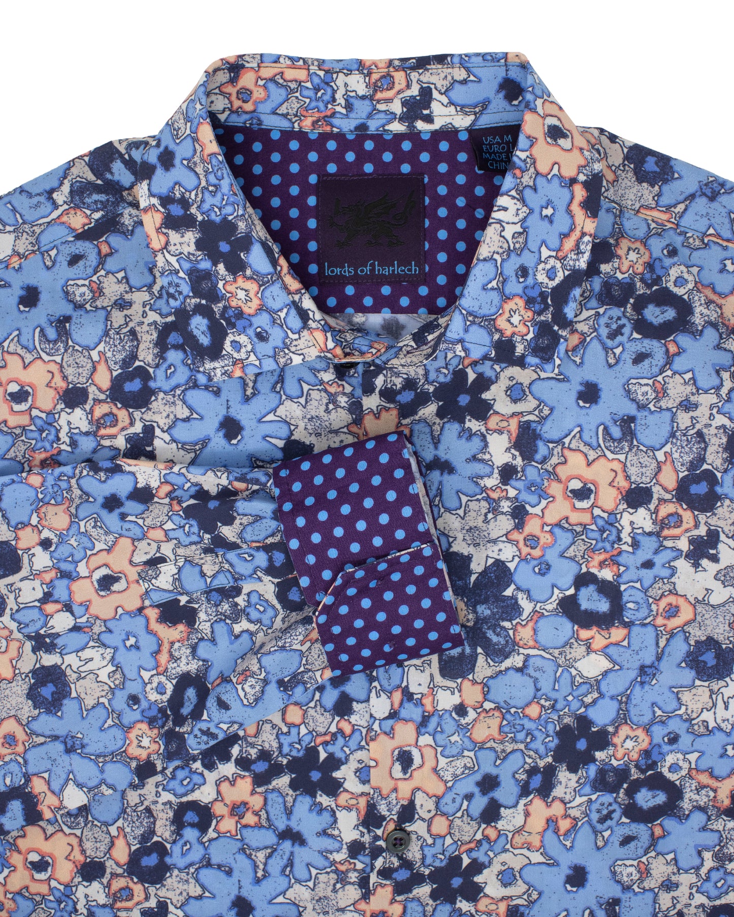 Norman Wonderbar Floral Blue Shirt