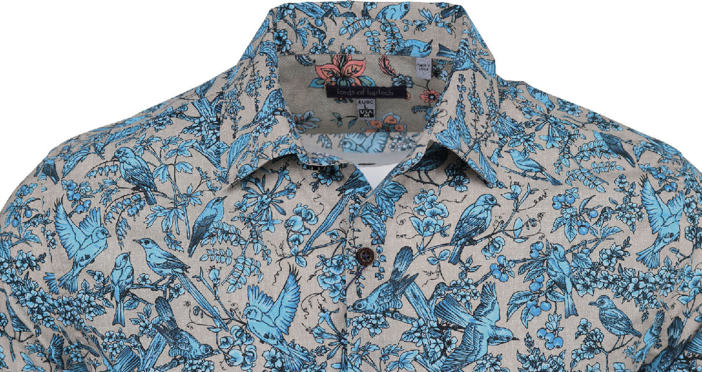 Nigel Simple Birds Tan Shirt