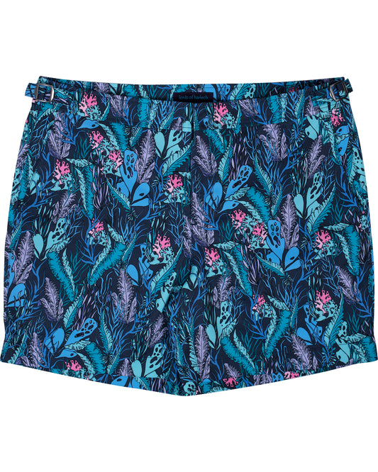 POOL FLORAL TIDE SWIM SHORTS IN SMOKE