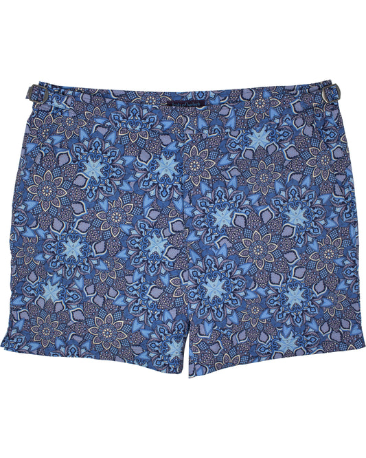 Pool Hippie Medallion Blue Swim Trunk