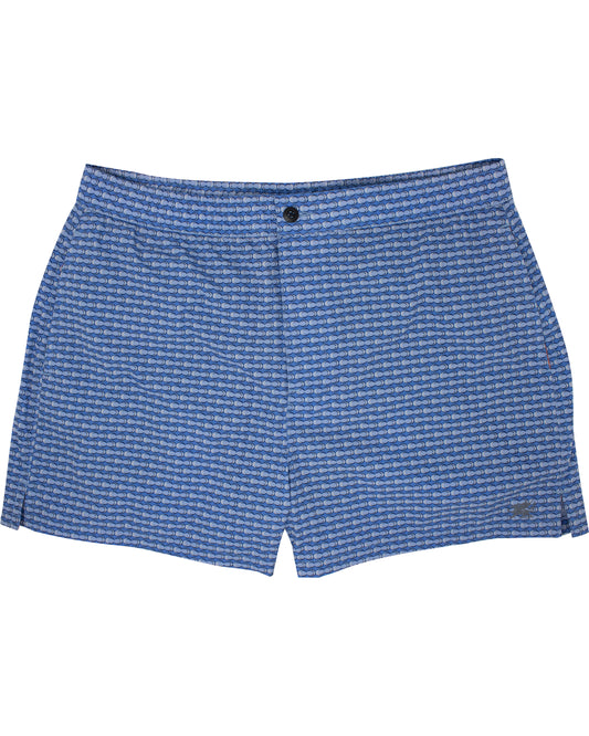 Quack 2 Theo Geo Blue Swim Trunk