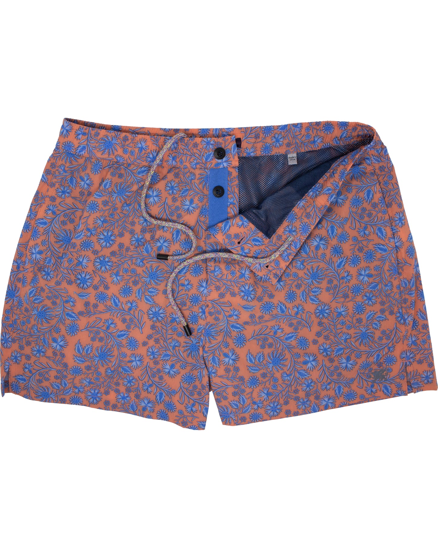 Quack 2 Shadow Floral Coral Swim Trunk