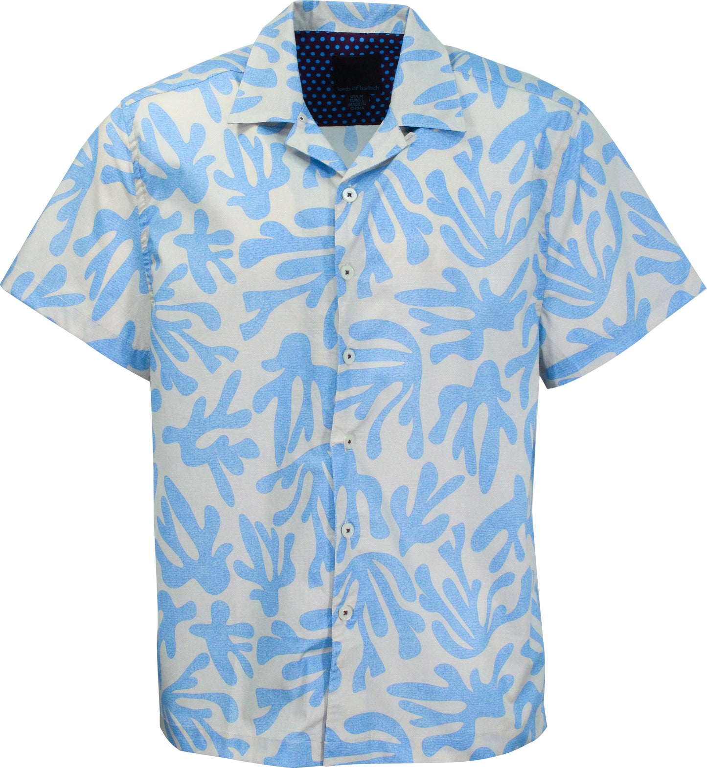 RALPH LOOP CORAL CANVAS CAMP SHIRT IN SKY