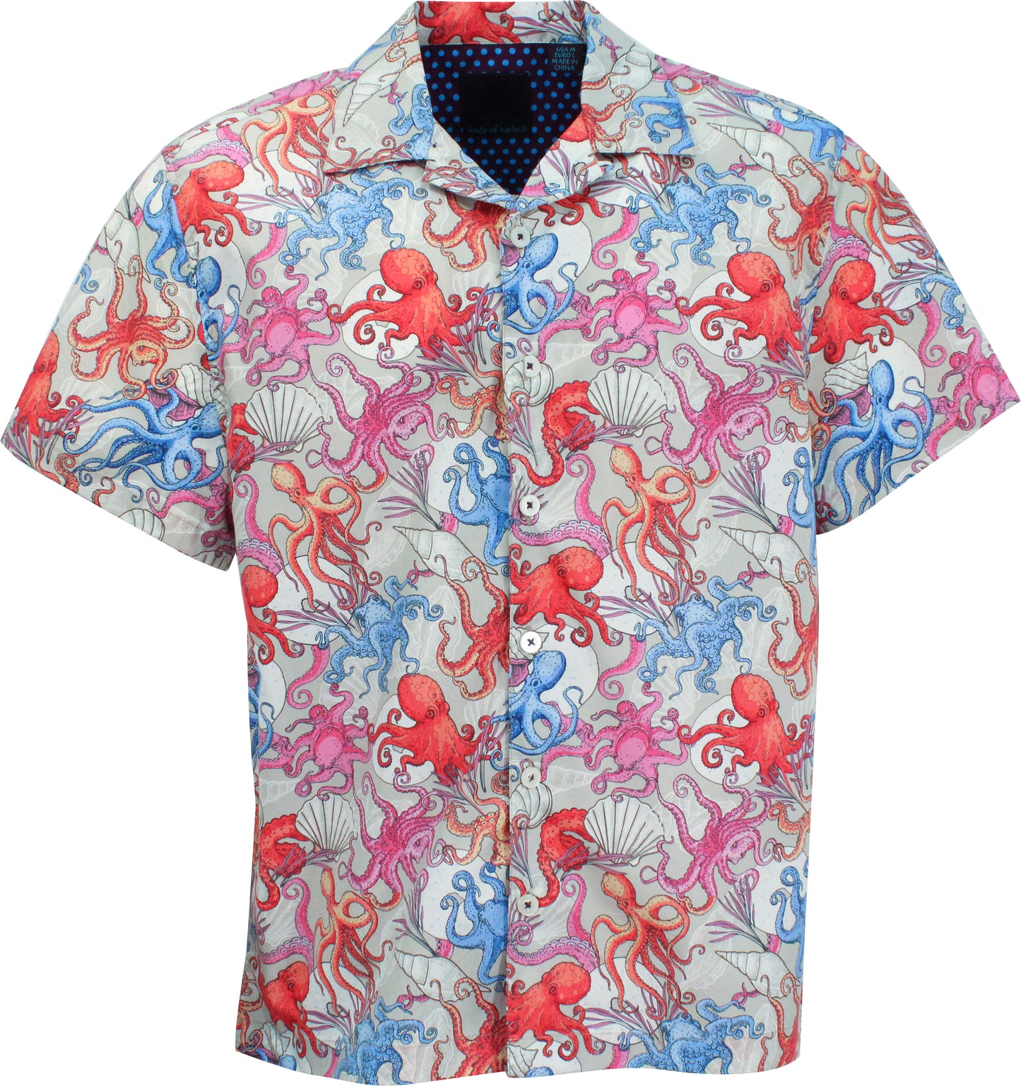 RALPH OCTOPUS PARTY CAMP SHIRT IN PUMICE