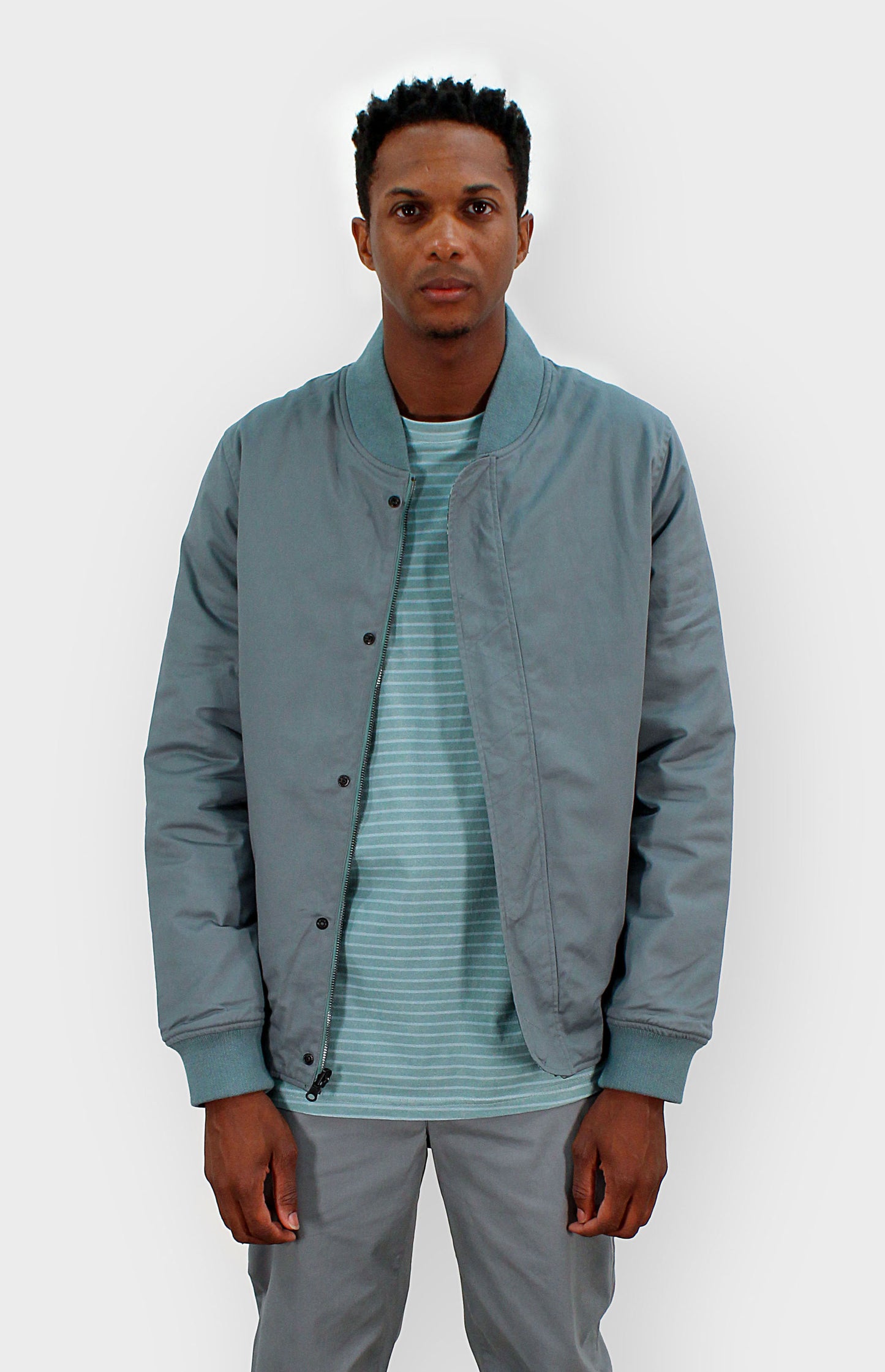 RON REVERSIBLE BOMBER JACKET IN GOBLIN