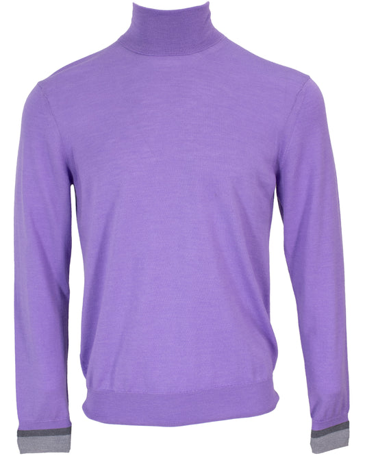 RONALD MERINO TURTLENECK SWEATER - LAVENDER