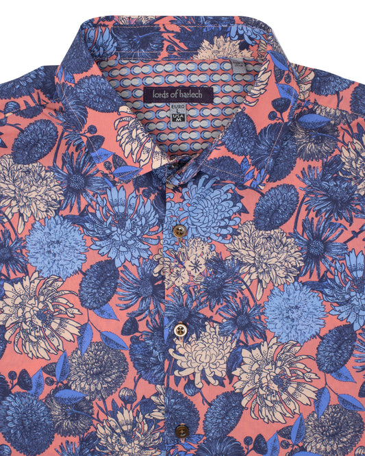 Scott Mums Floral Peach Shirt
