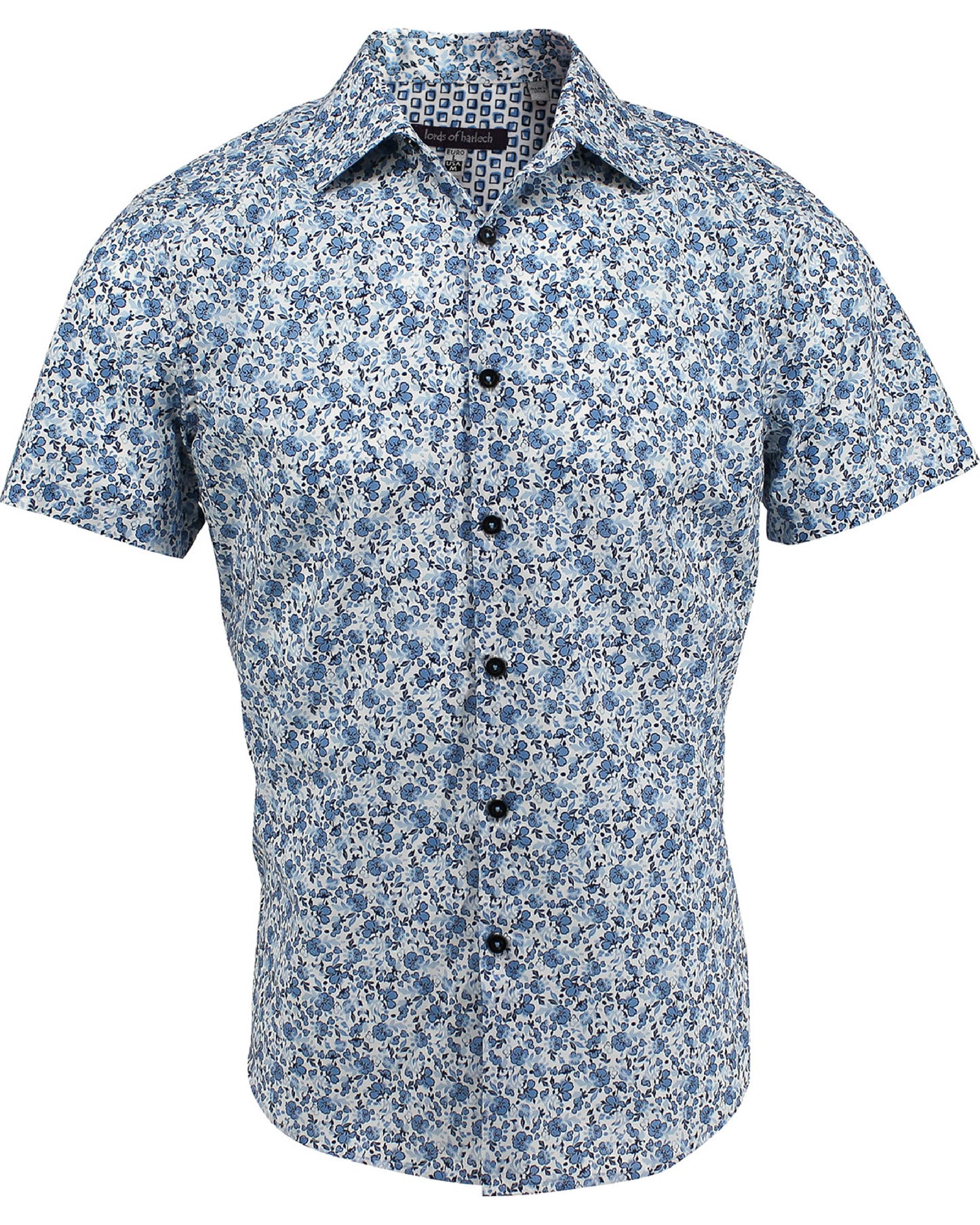 Scott Ashton Floral Blue Shirt