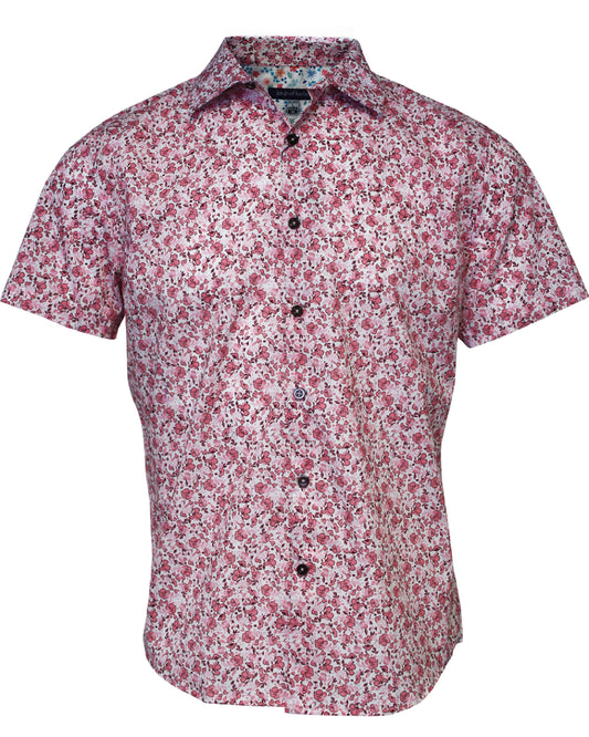 Scott Ashton Floral Pink Shirt