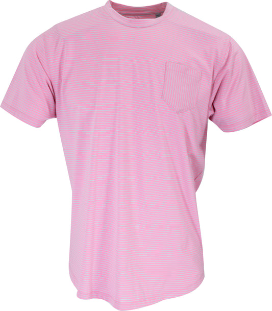 TATE PINK STRIPE CREW NECK TEE