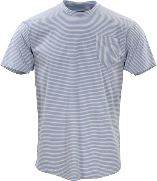 Tate Sky & White Stripe Crew Neck Tee