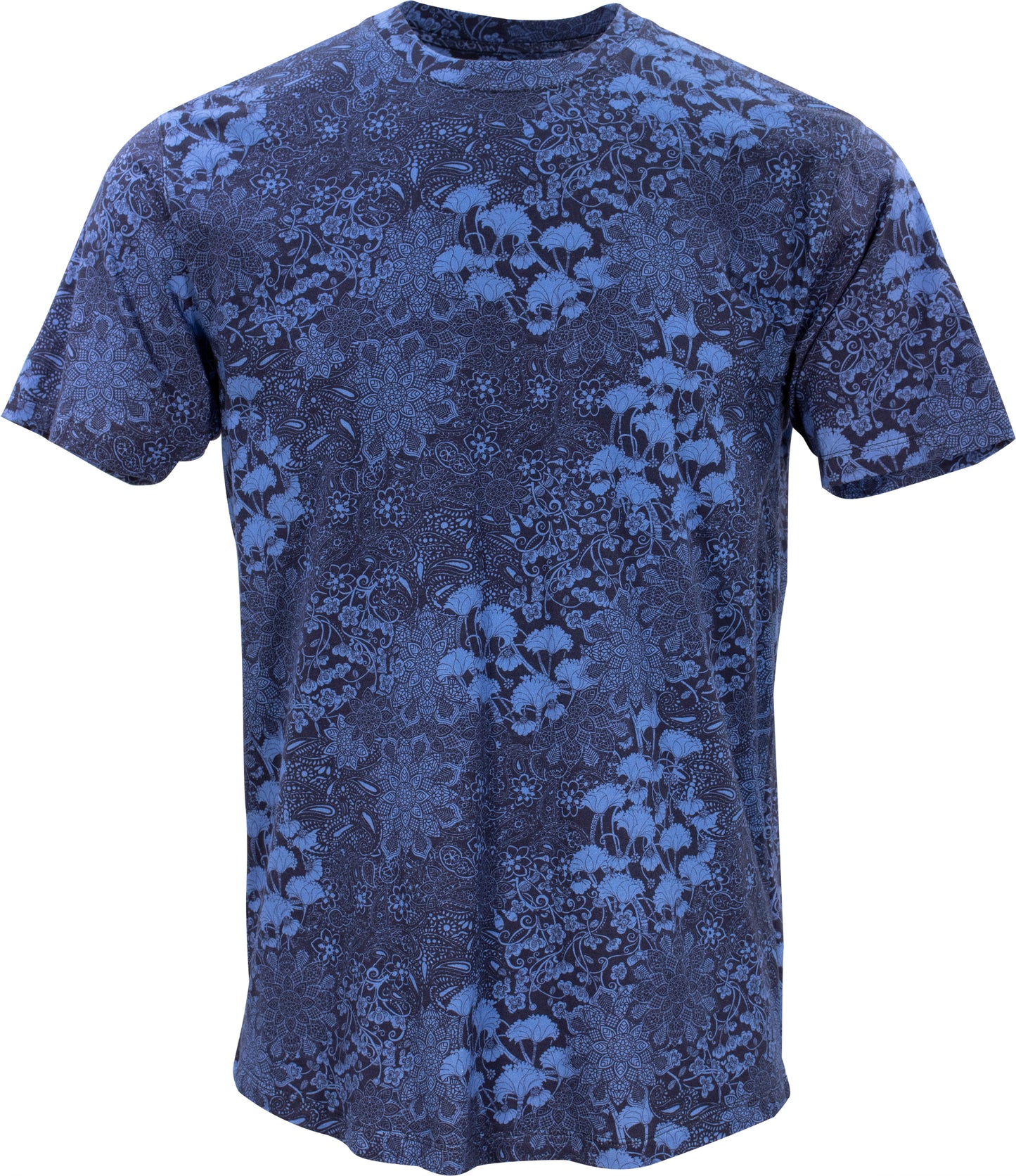 Taylor Paisley Floral Navy Crew Neck Tee