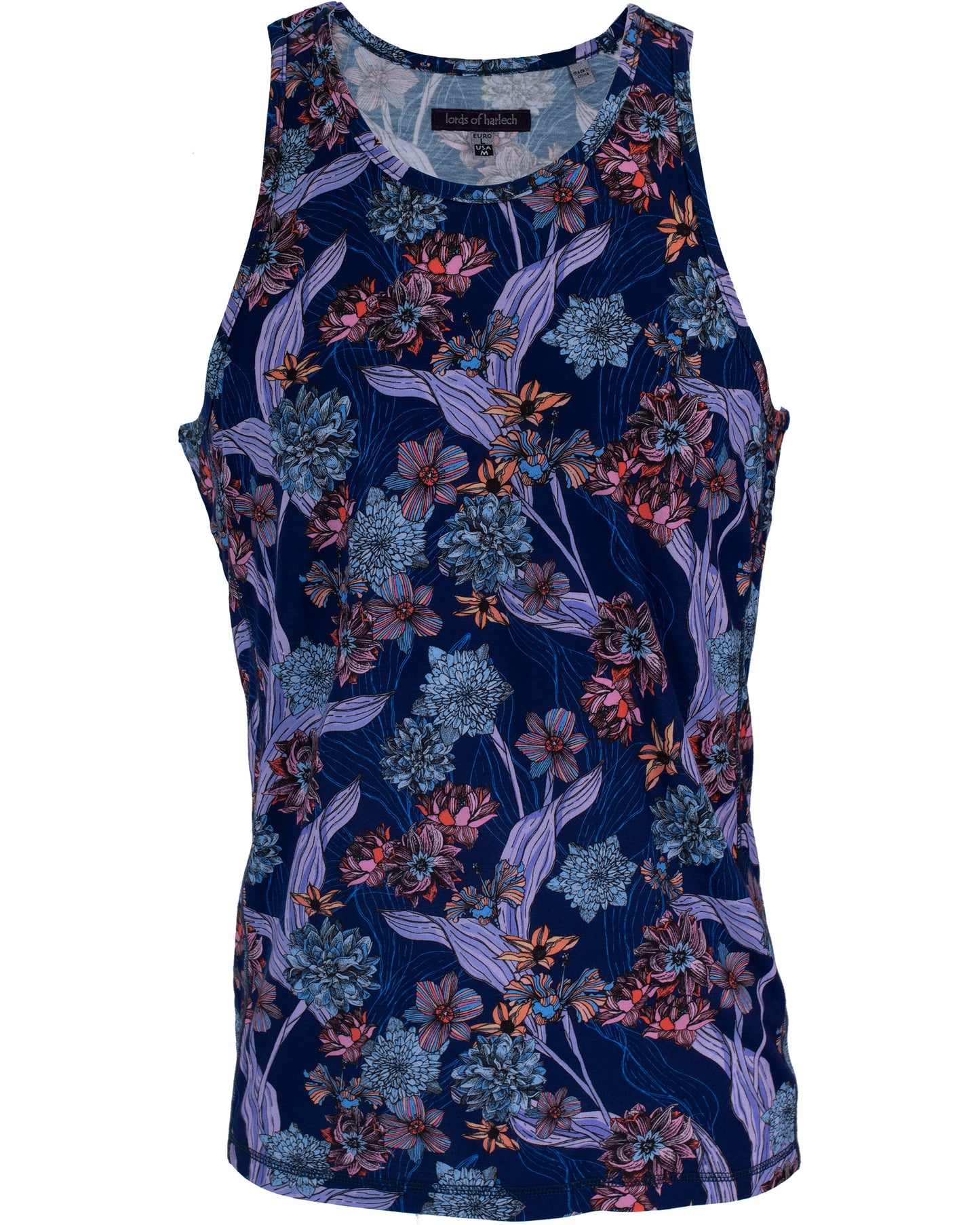 TEDFORD OCEAN FLORAL TANK IN NAVY