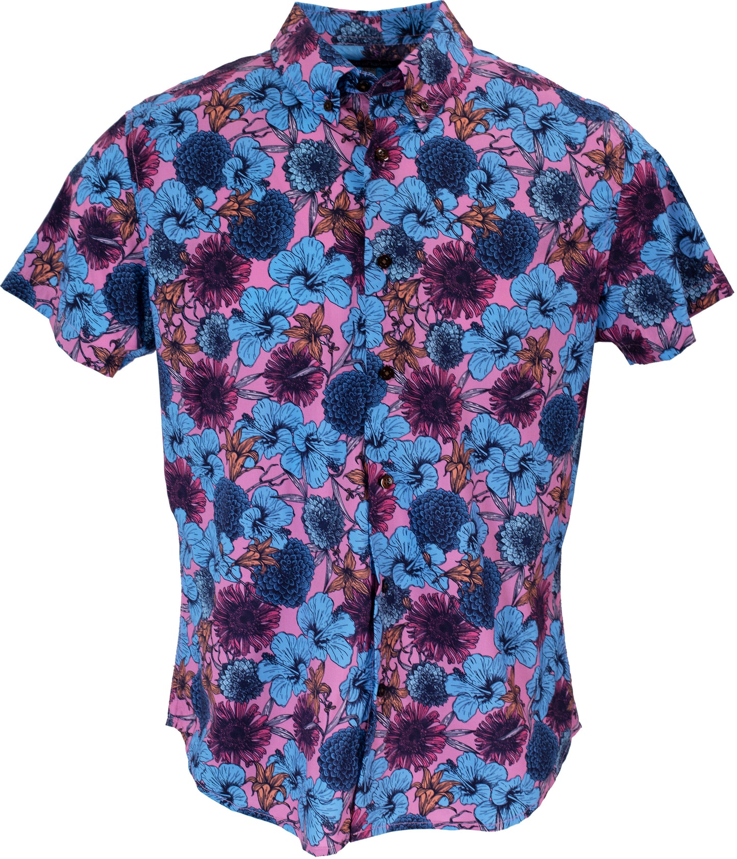 TIM HIBISCUS GARDEN SHIRT IN PINK