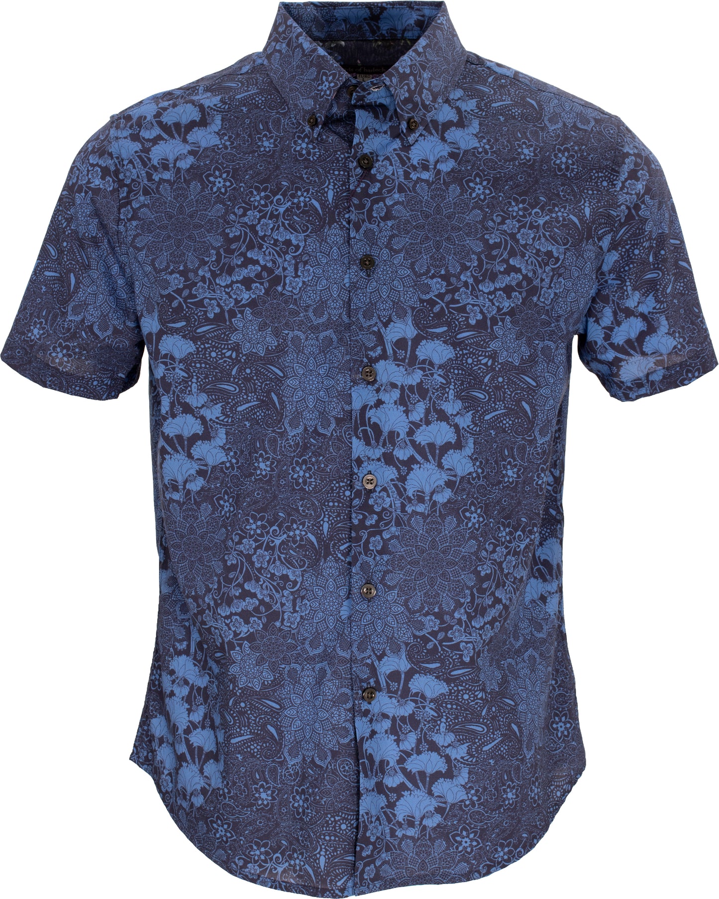 Tim Paisley Floral Navy Shirt