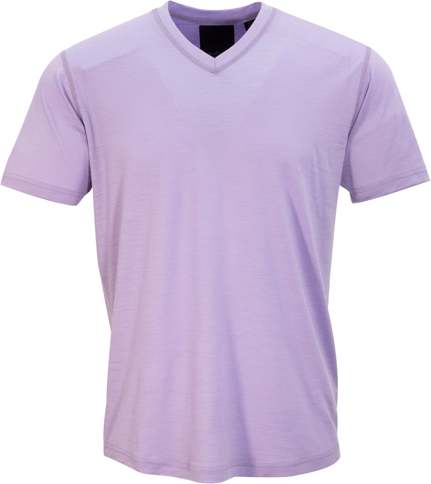 VICTOR V-NECK MERINO SHIRT - LAVENDER