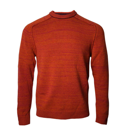 Crosby Crew Neck Sweater in Rust - Lords Of Harlech