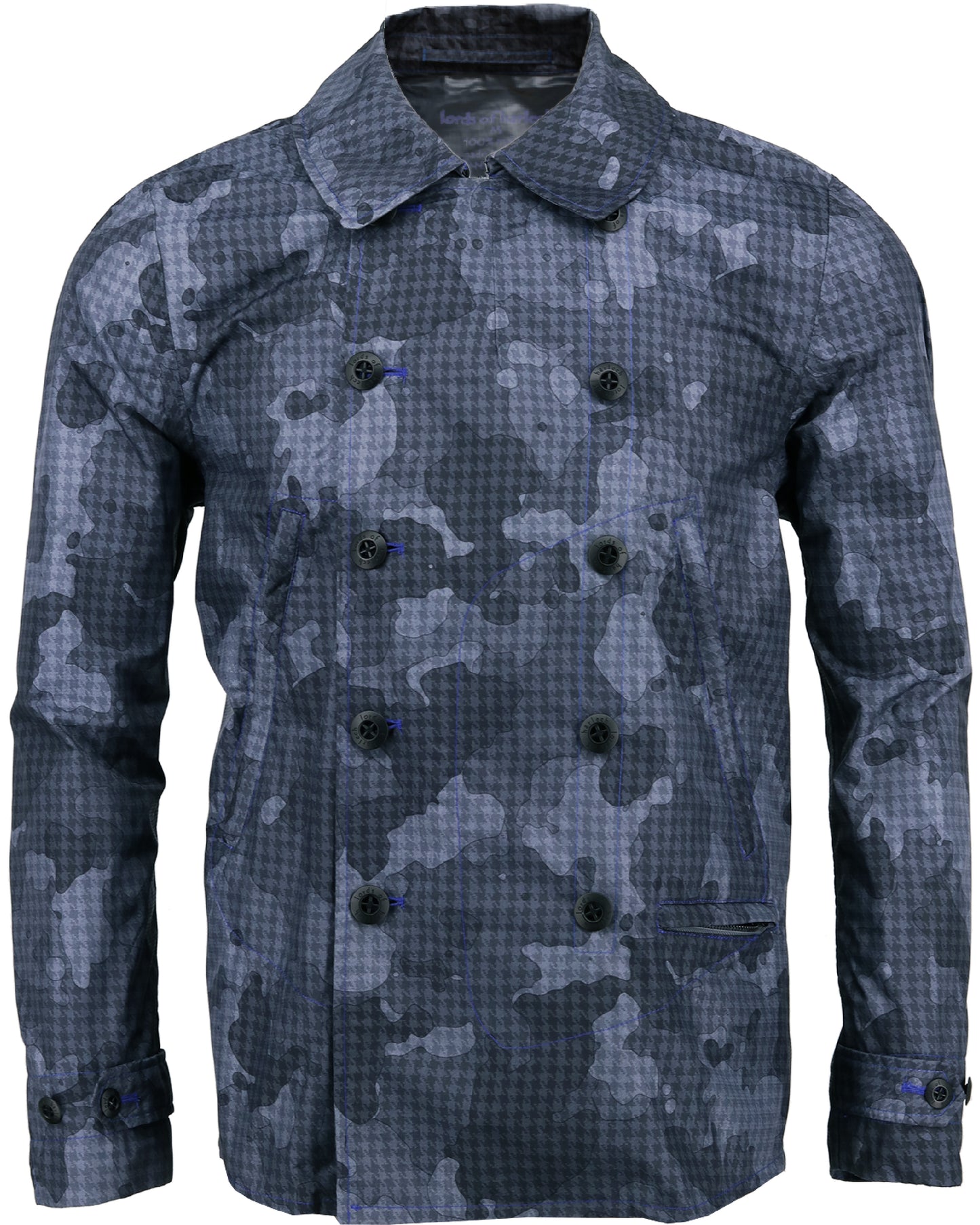Fritz Houndstooth Charcoal Camo Military Jacket