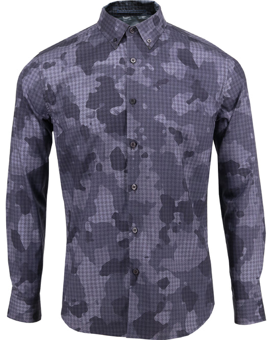 Morris Houndstooth Camo Charcoal Shirt