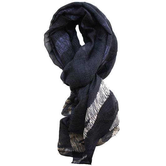 Scarf Scribble Camo Black